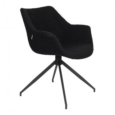 Doulton Swivel Armchair Black  1