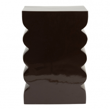 stool curves shiny brown 1