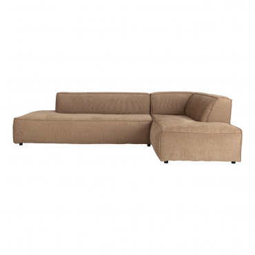 Fat Freddy Rib Sofa Right Caramel 1