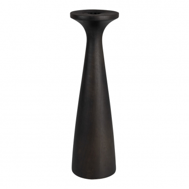 Flames Candle Holder L Black 1