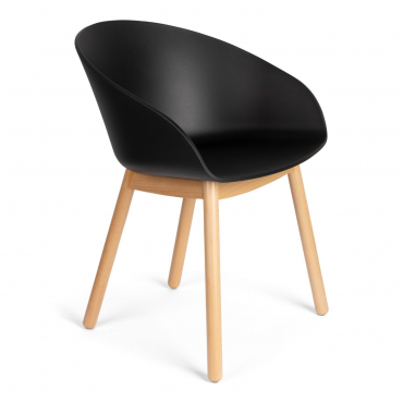 Void Armchair Oak Black 15