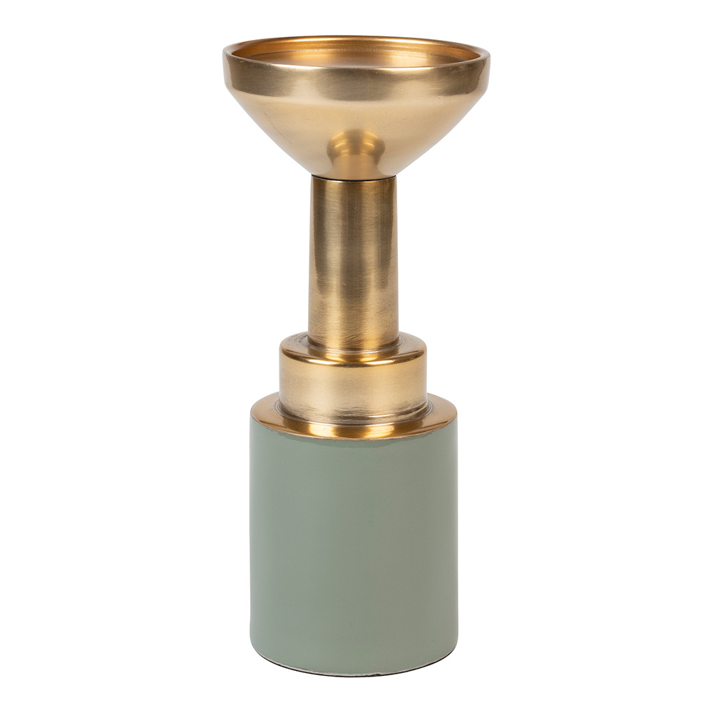 Tubo Candle Holder L Shiny Beige Zuiver 