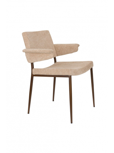 Portland Armchair Beige Front Side
