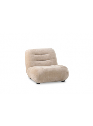 Wyatt Lounge Chair Velours Beige Front Side