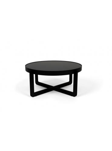 Centre Coffee Table Round Black Front