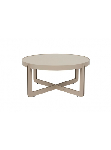 Centre Coffee Table Oval Beige Front Side