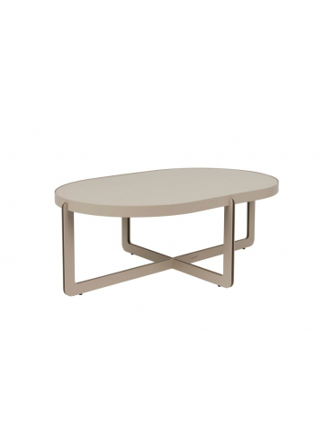 Centre Coffee Table Round Beige Front