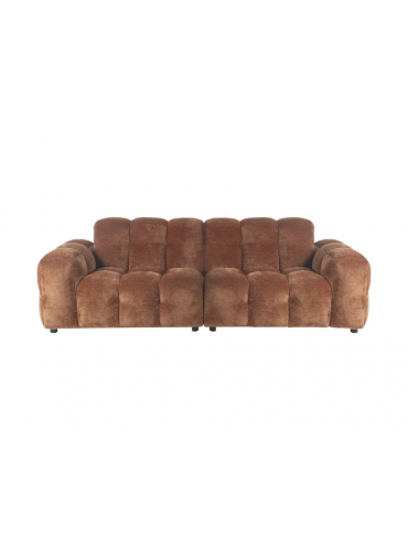 Sofa Hackman 3-Seater Velours Cognac Front