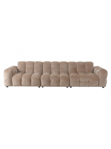 Sofa Hackman 4,5-Seater Velours Beige Front