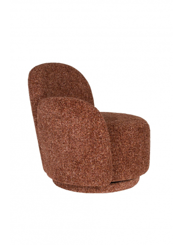 Lounge Chair Rose Bordeaux Red Front Side