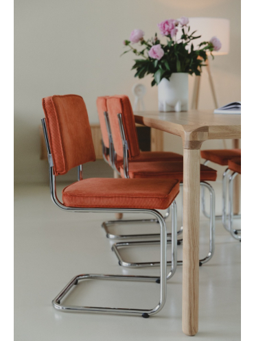 Ridge Rib Chair Orange 12