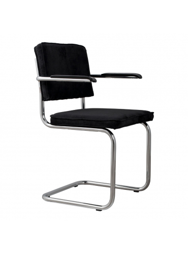 Ridge Rib Armchair Black 1