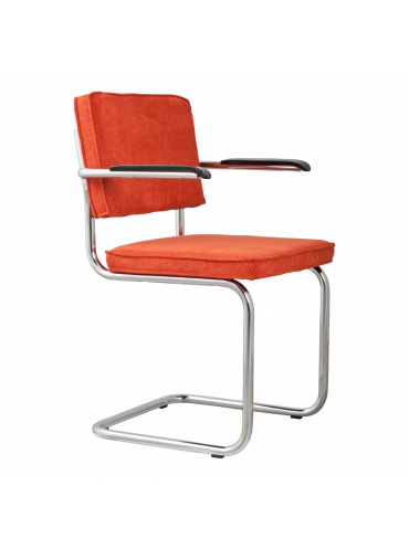 Ridge Rib Armchair Orange 1