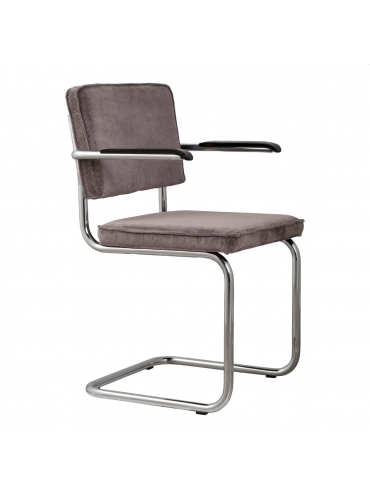 Ridge Rib Armchair Grey 1