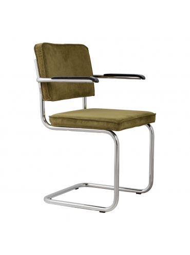 Ridge Rib Armchair Green 1