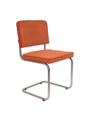 Ridge Brushed Rib Chair Orange 1