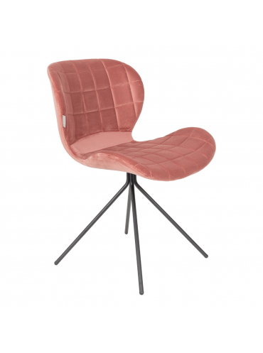 OMG Chair Velvet Old Pink 1