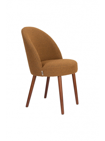 Barbara Chair Boucle Ochre Front Side