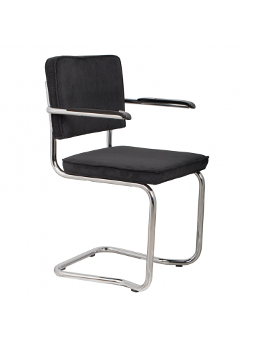 Ridge Kink Rib Armchair Black 1