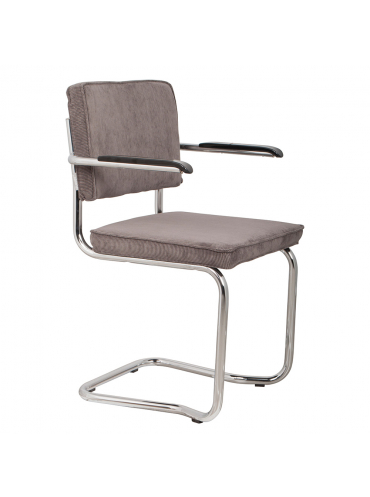 Ridge Kink Rib Armchair Grey 1