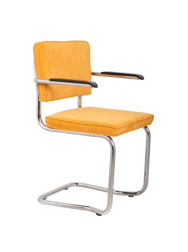 Ridge Kink Rib Armchair Yellow 1