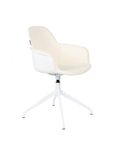 Albert Kuip Swivel Armchair White 1