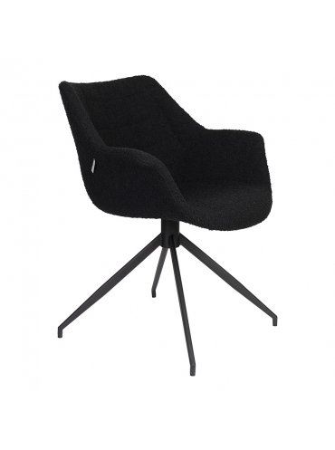 Doulton Swivel Armchair Black  1