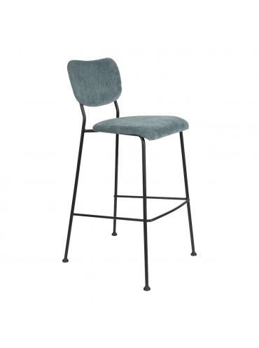 Benson Barkruk 75,50 cm Grijs/Blauw 2