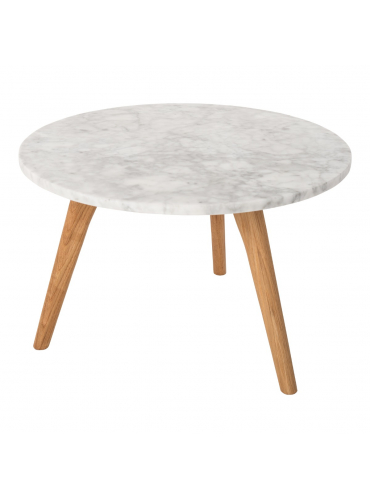 White Stone Side Table L 1