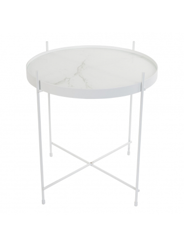 Cupid Side Table Marble White 1