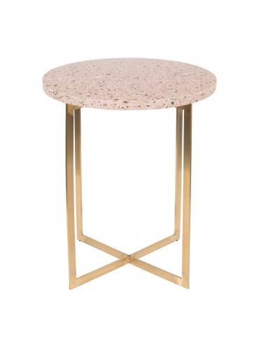 Luigi Side Table Round Pink 1