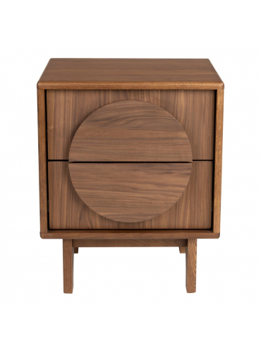 Groove Side Table / Bedstand Walnut 1