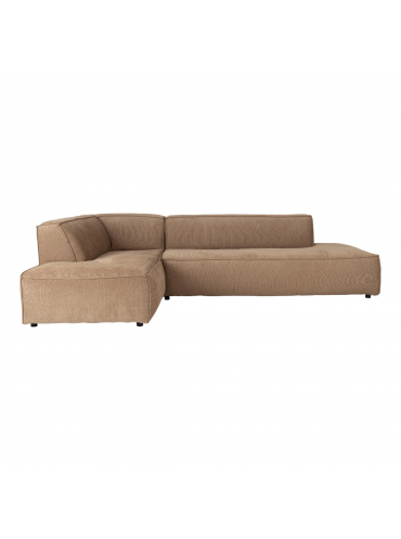 Fat Freddy Rib Sofa Left  Caramel 1