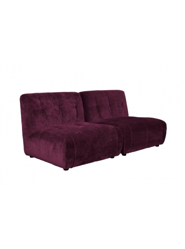 Giada Sofa 2-seater Plum Front Side