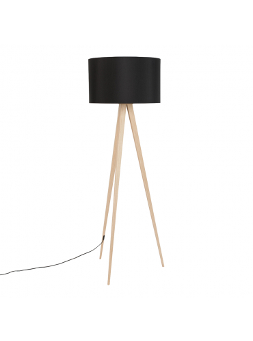 Tripod Floor Lamp Wood Black 1