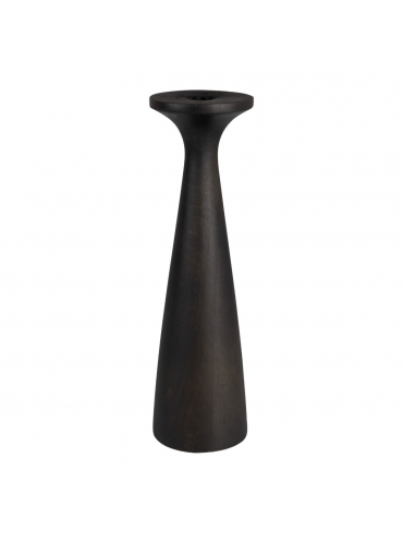 Flames Candle Holder L Black 1