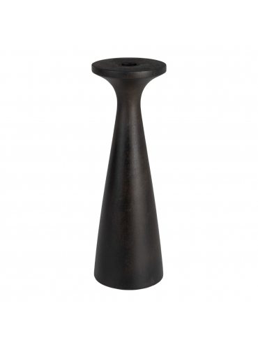 Flames Candle Holder M Black 1