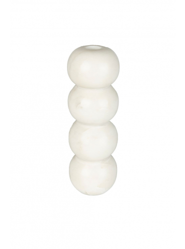 Rome Candle Holder Marble White Front