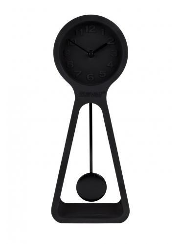 Clock Pendulum Time All Black Front Side