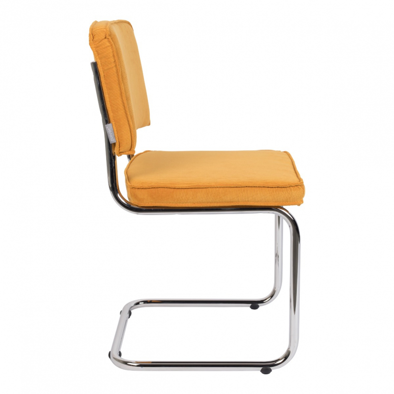 Bijlage diamant Kalksteen Ridge Rib Chair Yellow | Zuiver