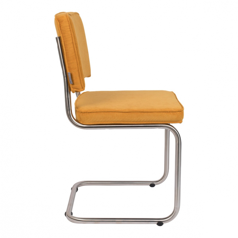 Ridge Rib Brushed Chair Yellow Zuiver