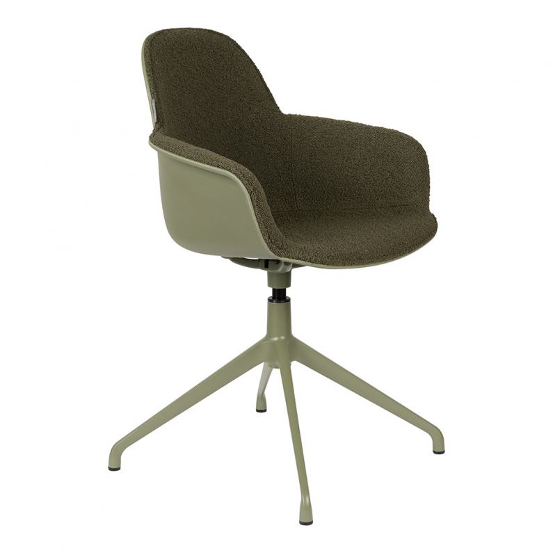 Green swivel armchair deals