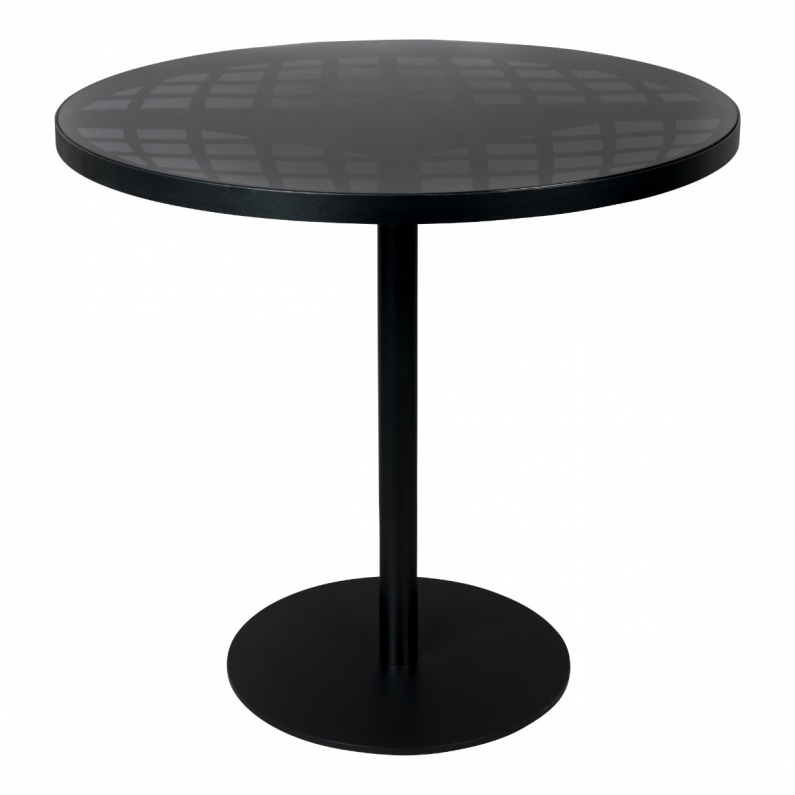 Black outdoor top bistro table