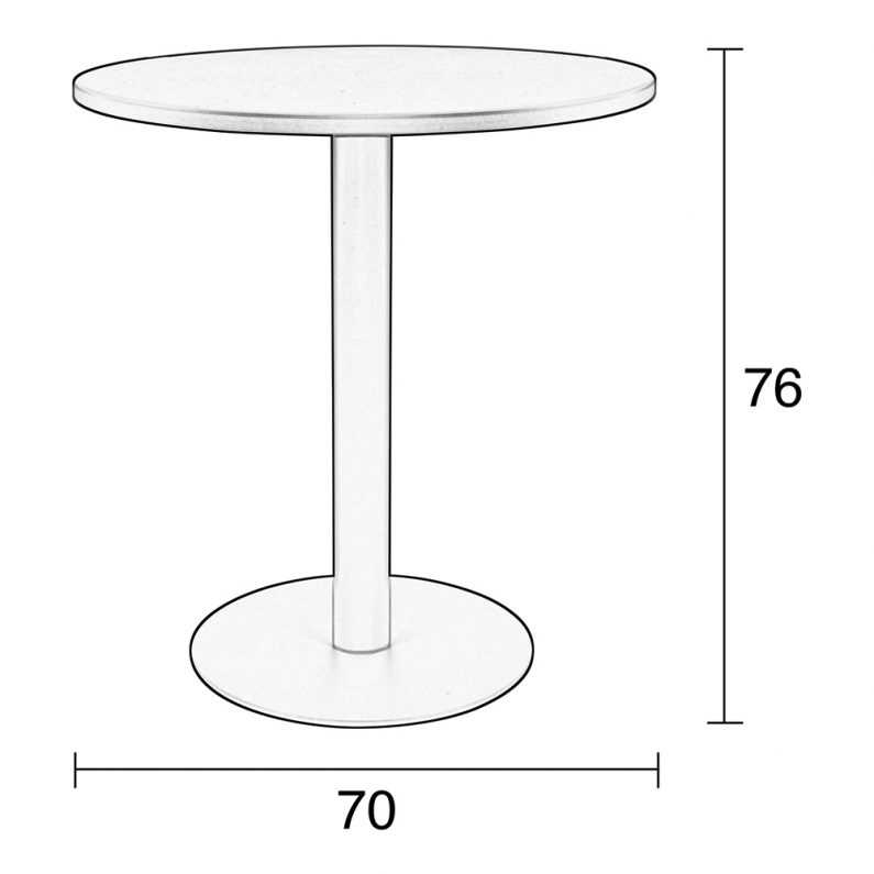 Metsu Bistro Table White