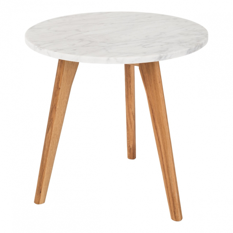White Stone Side Table M Zuiver, White Stone Top Side Table