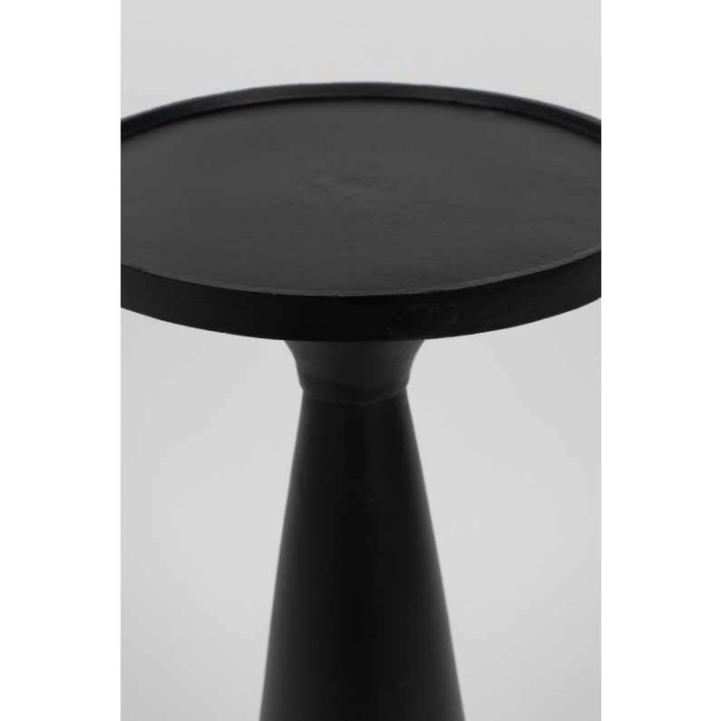 Floss Side Table Black Zuiver, Round Pedestal Side Table Black