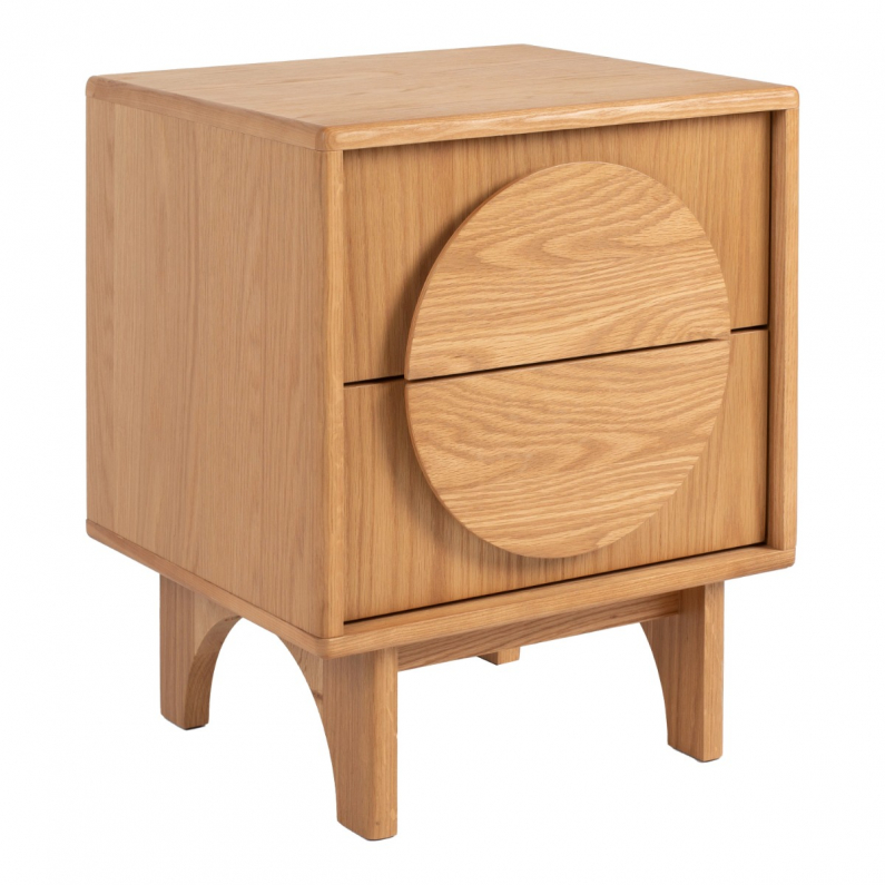 Groove Side Table Bedstand Natural Oak