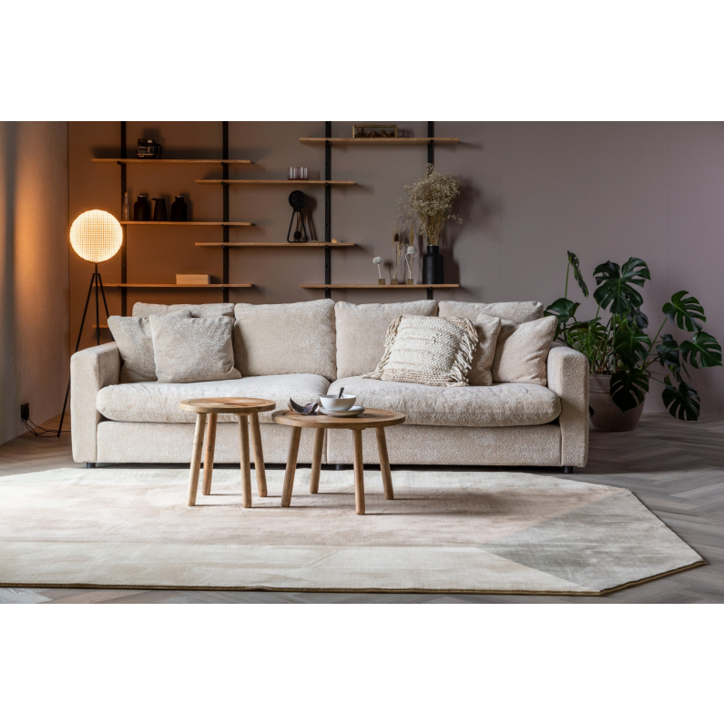 Intentie steen enkel Sense 3-zitsbank Beige | Zuiver