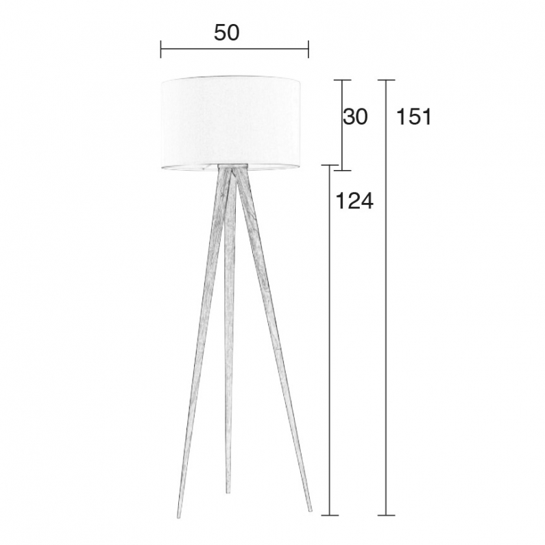 het spoor nabootsen Onbepaald Tripod Vloerlamp Wood Zwart | Zuiver