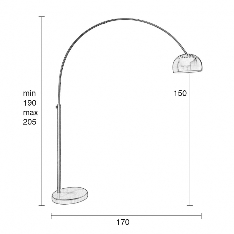 Metal Bow Floor Lamp Brass Zuiver, Arc Floor Lamp Assembly Instructions